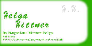 helga wittner business card